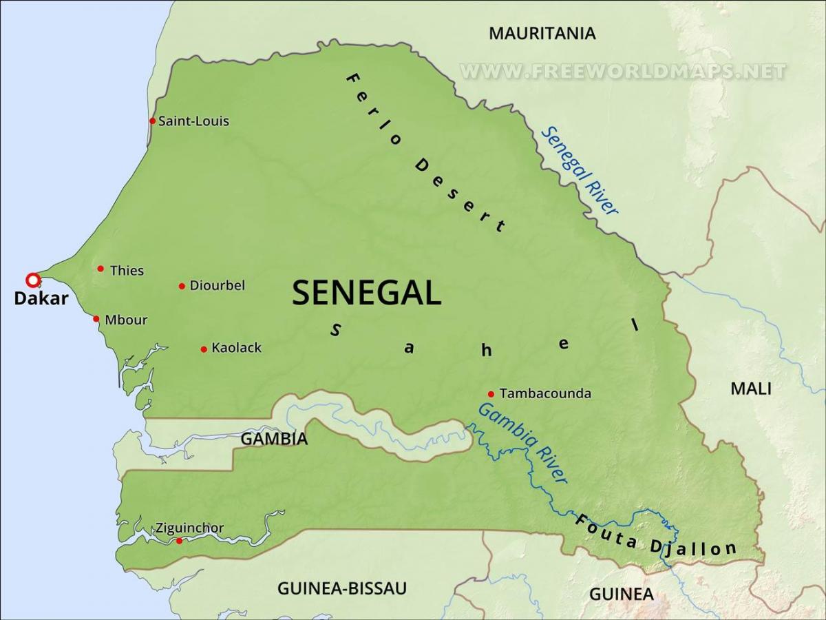 peta - peta fizikal Senegal