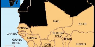 Peta dari Senegal peta afrika barat
